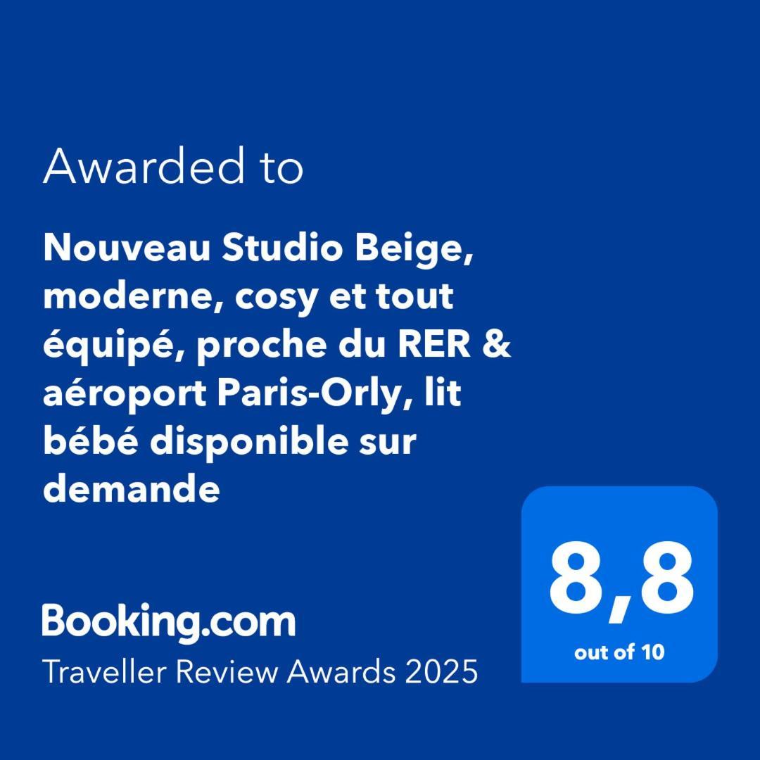 Studio Moderne Et Tout Equipe, Proche Du Rer, Paris & Aeroport D'Orly En 20 Min, Lit Bebe Sur Demande Vitry-sur-Seine Εξωτερικό φωτογραφία